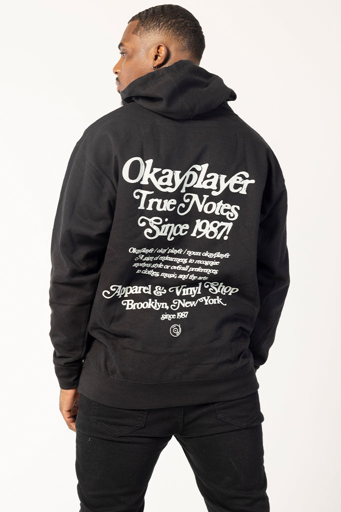 Okayplayer True Notes Black Hooded Sweatshirt