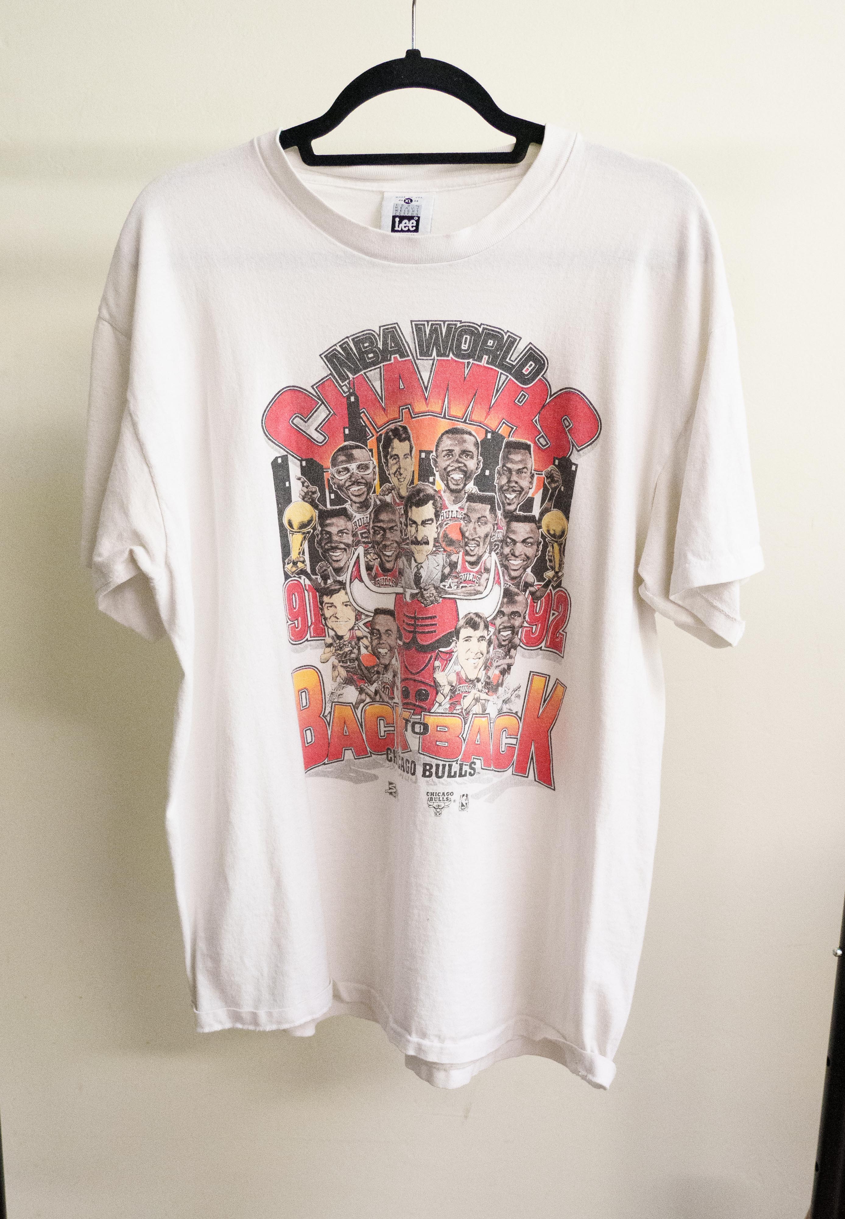 Vintage, Shirts, Vintage Chicago Bulls Championship Tee Shirt Xl