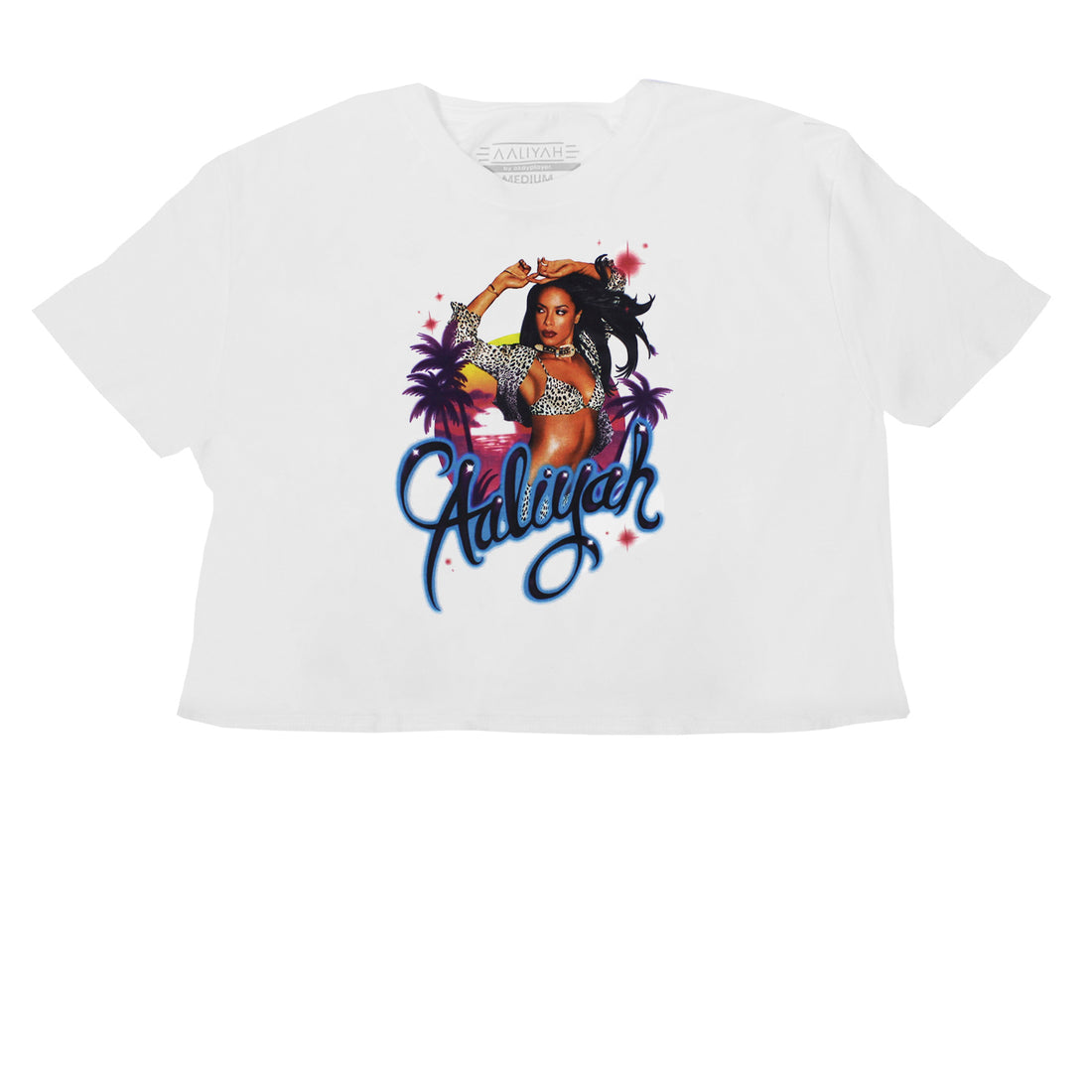 Aaliyah Airbrush Crop Tee