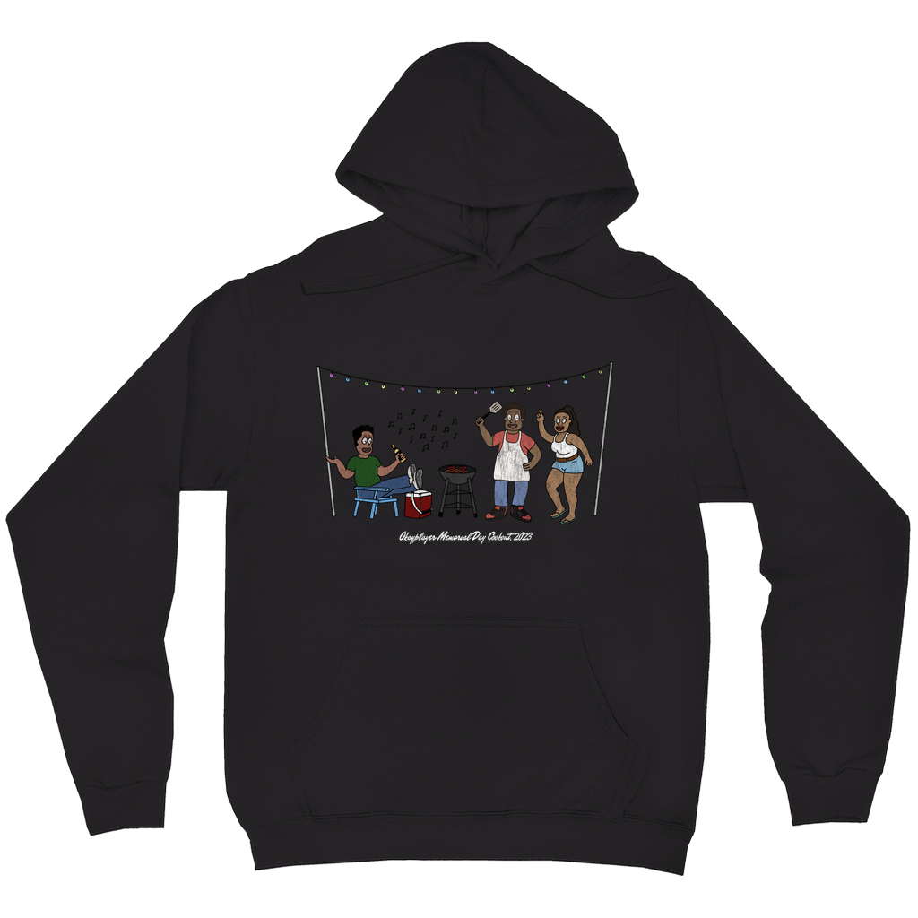 Okayplayer Memorial Day Cookout 2023 Black Hooded Sweatshirt