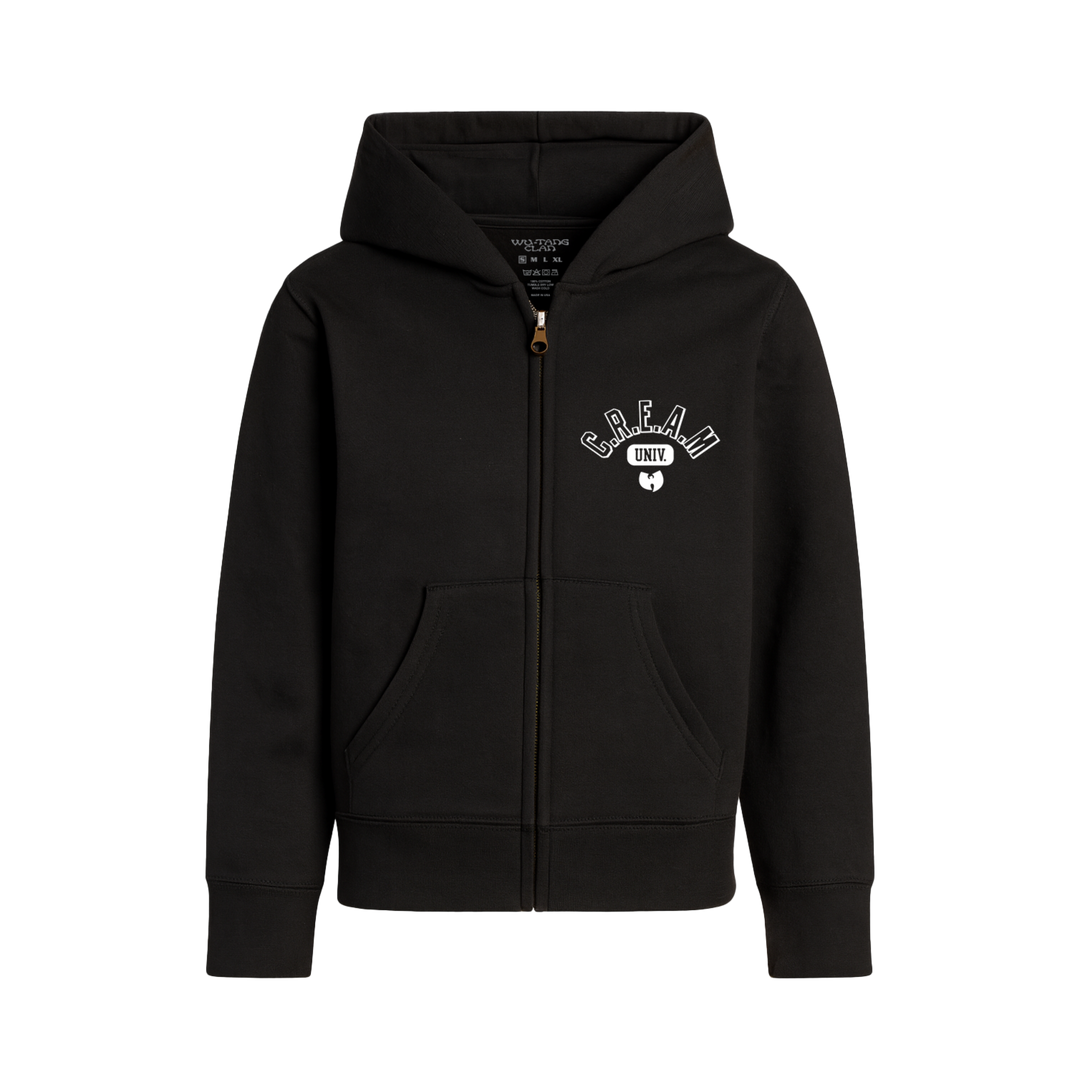Youth C.R.E.A.M. University Zip Hoodie - Black