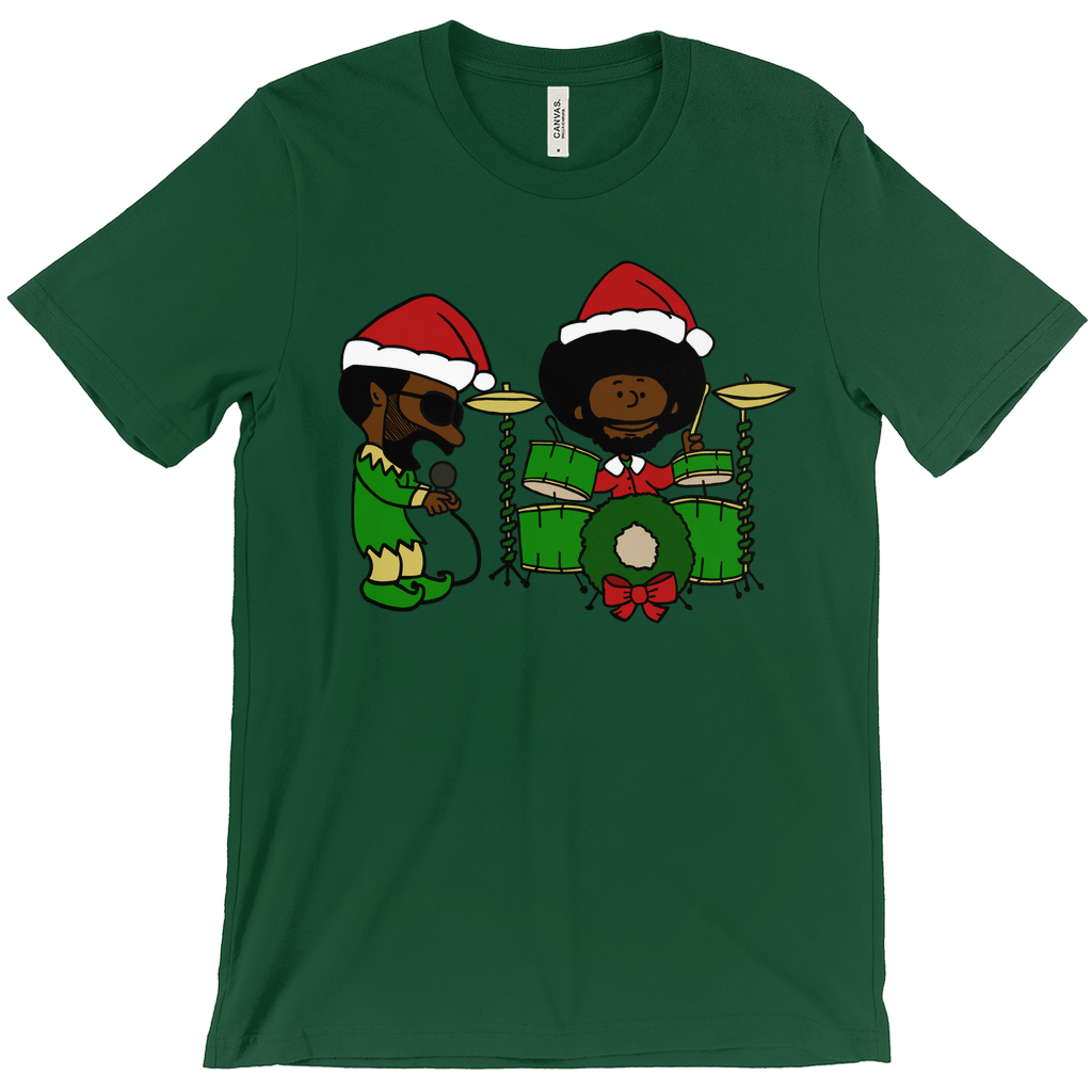 Black Thought and Questlove as Elf and Santa Christmas T-Shirt