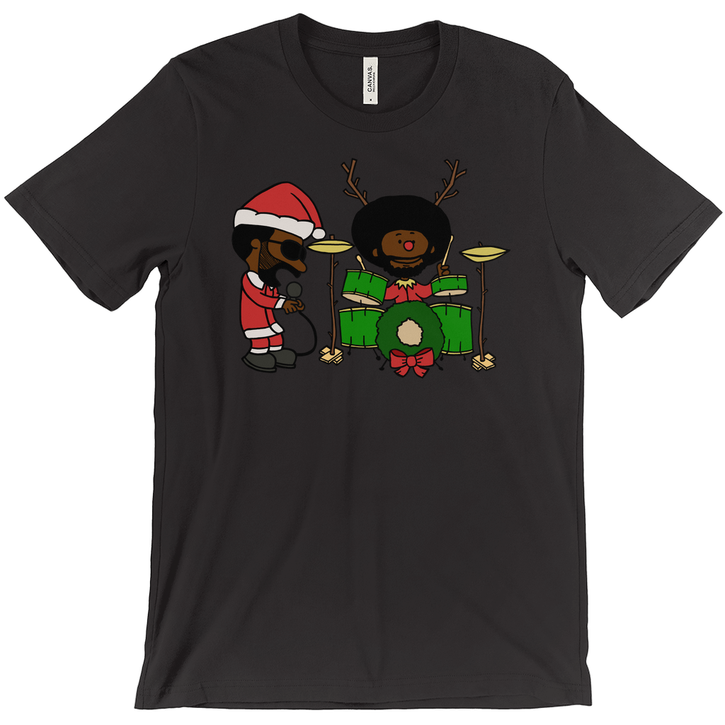 Black Thought and Questlove as Santa and Rudolph Christmas T-Shirt
