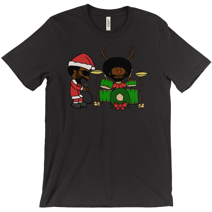 Black Thought and Questlove as Santa and Rudolph Christmas T-Shirt