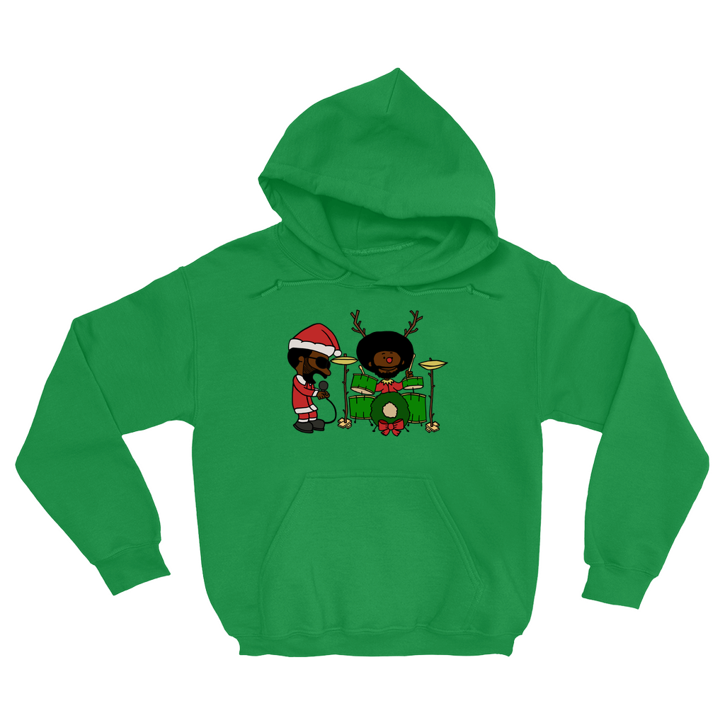 Black Thought and Questlove as Santa and Rudolph Christmas Hooded Sweatshirt