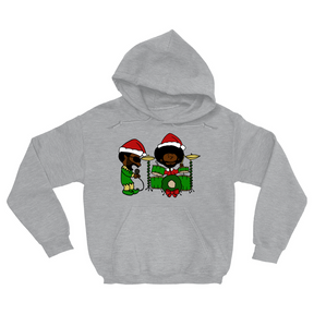 Black Thought and Questlove as Elf and Santa Christmas Hooded Sweatshirt