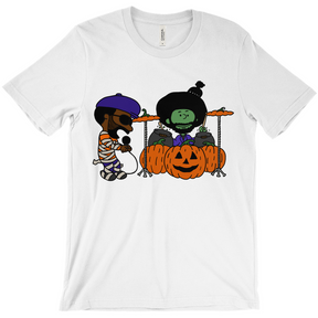 Black Thought and Questlove as Mummy and Frankenstein Halloween T-Shirt