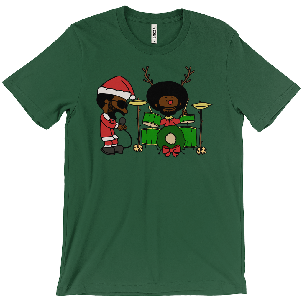 Black Thought and Questlove as Santa and Rudolph Christmas T-Shirt