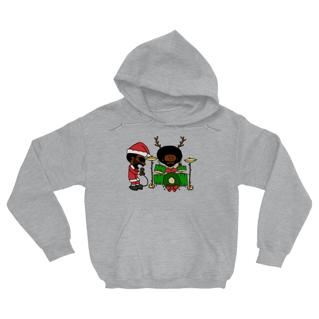 Black Thought and Questlove as Santa and Rudolph Christmas Hooded Sweatshirt