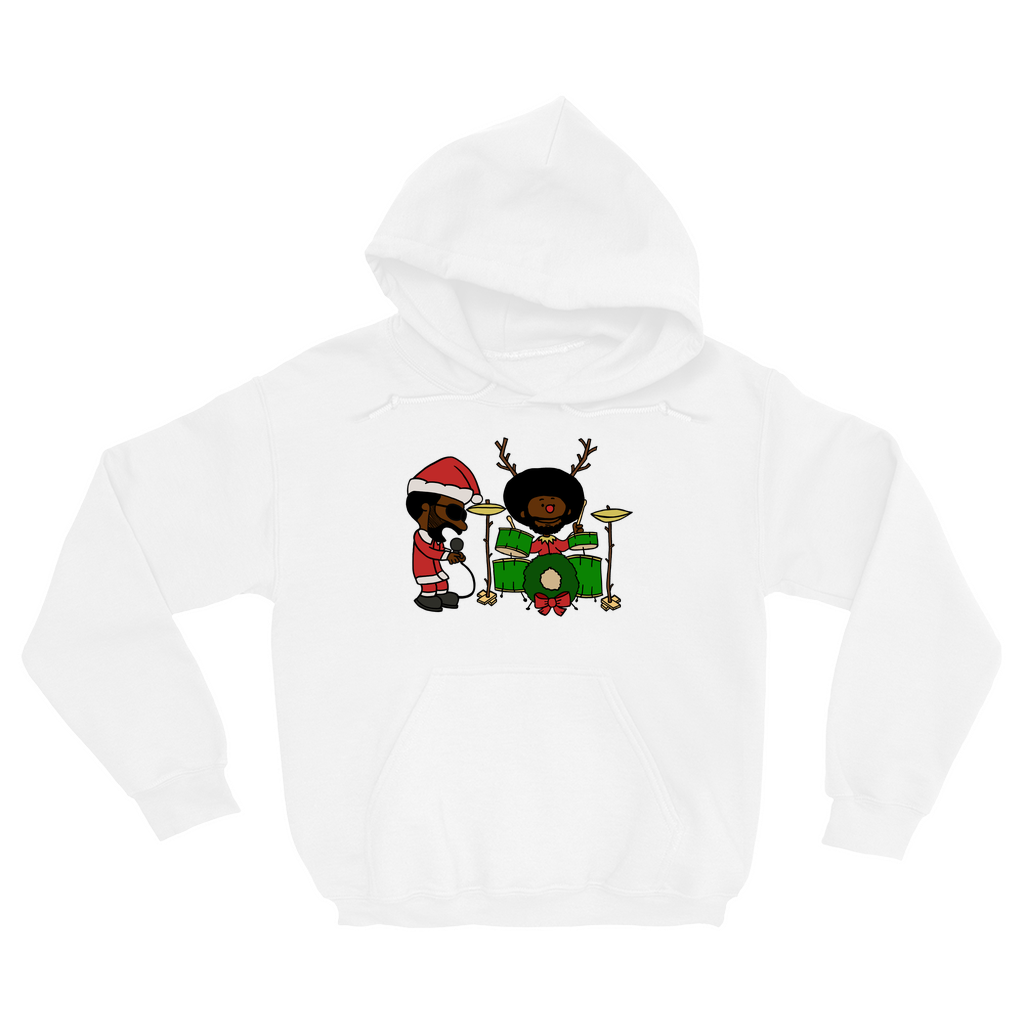 Black Thought and Questlove as Santa and Rudolph Christmas Hooded Sweatshirt