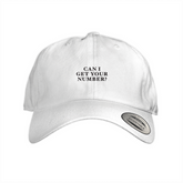 Can I Get Your Number? White Dad Hat