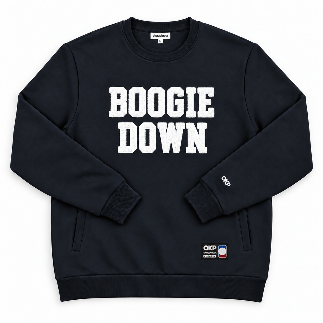 Boogie Down Collegiate Chenille Crewneck Sweatshirt