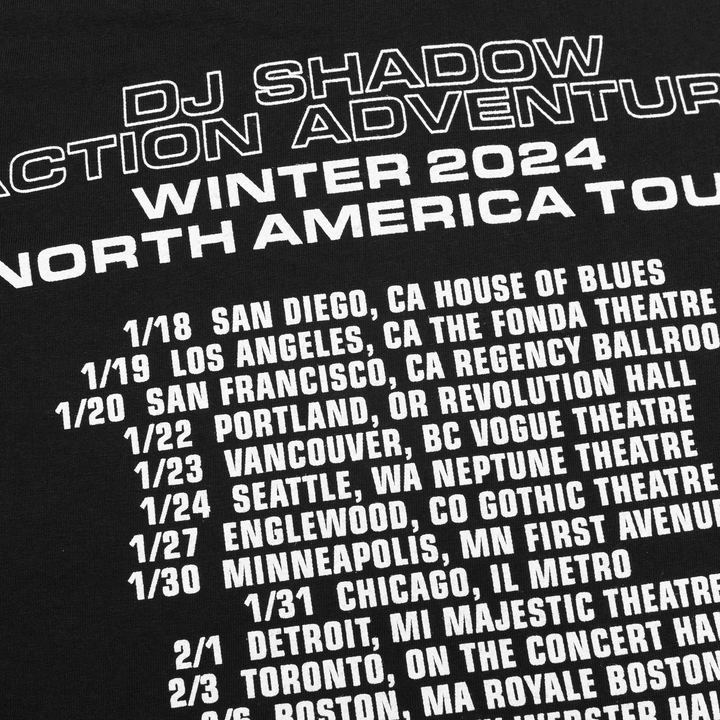 DJ Shadow - Action Adventure Winter 2024 North America Tour Tee