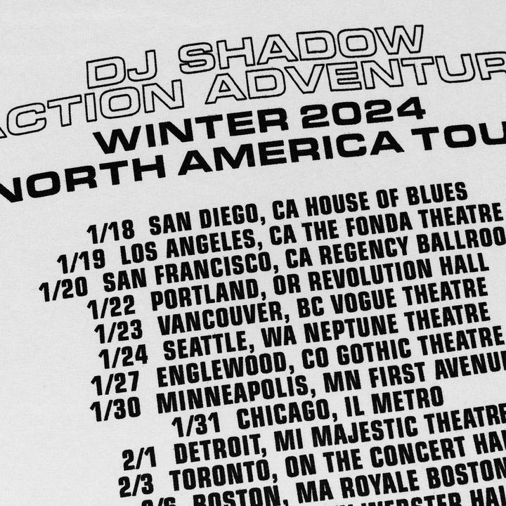 DJ Shadow - Action Adventure Winter 2024 North America Tour Tee