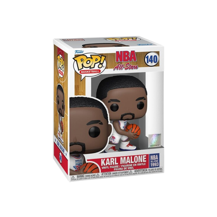 FUNKO POP! NBA: Legends - Karl Malone (White All-Star Uni 1993) Packaging