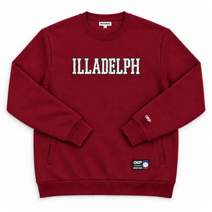 Illadelph Crewneck Maroon Sweatshirt