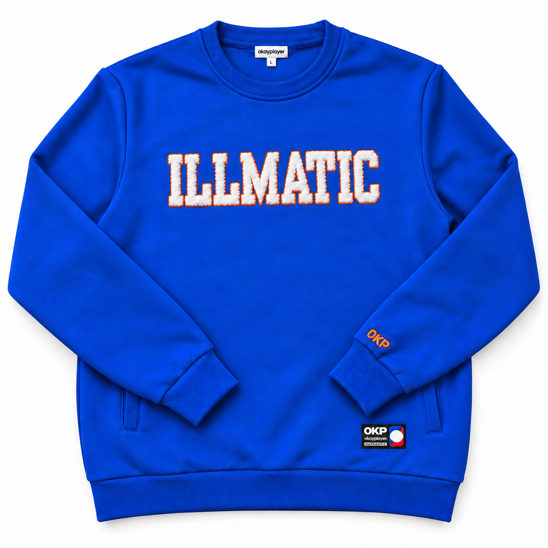 Illmatic Collegiate Chenille Crewneck Royal Blue Sweatshirt