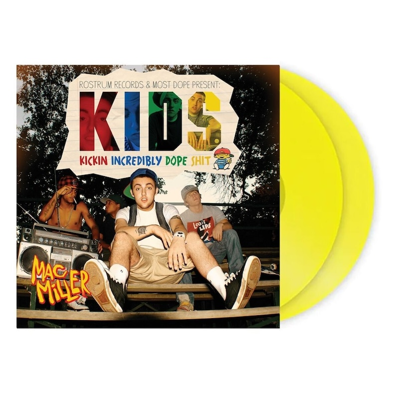 Mac Miller KIDS レコード Mac Miller 'K.I.D.S' (Translucent Yellow) Vinyl 2xLP – Okayplayer Shop