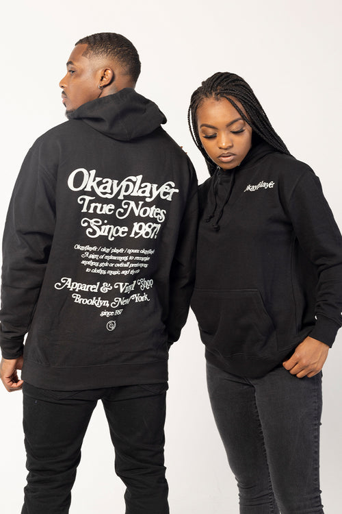 Okayplayer True Notes Black Hooded Sweatshirt