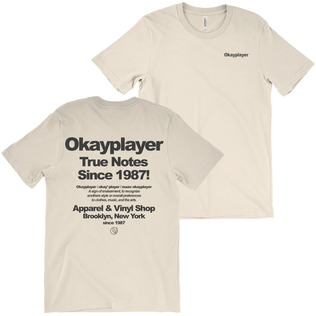 Okayplayer True Notes Natural T-Shirt – Okayplayer Shop