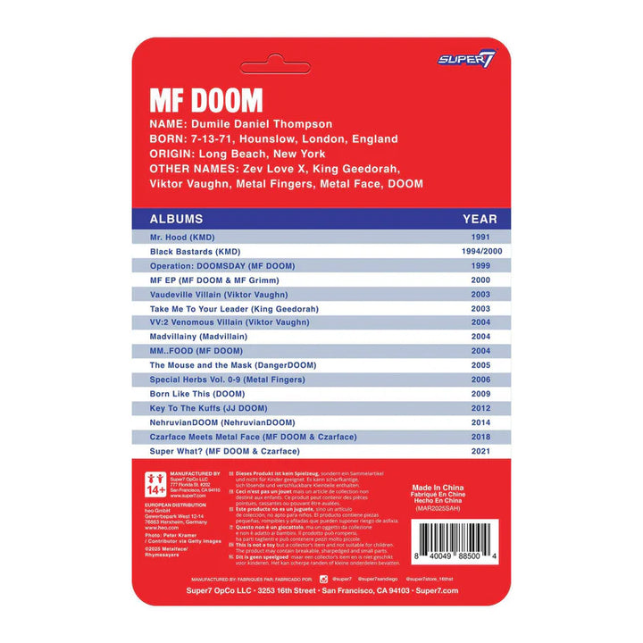 Super7 ReAction Figures Wv3 - MF DOOM (NYC)