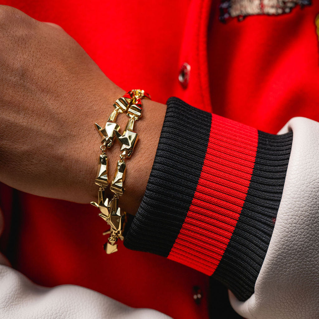 ‘Stay Gold’ 18K Pistol x Fist Bracelet