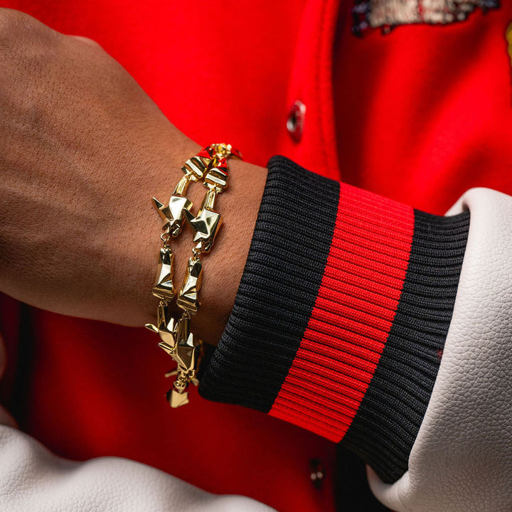 ‘Stay Gold’ 18K Pistol x Fist Bracelet