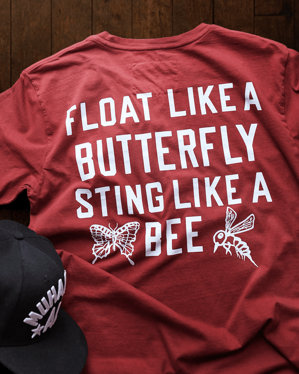 Ali Float Like A Butterfly Cardinal Tee