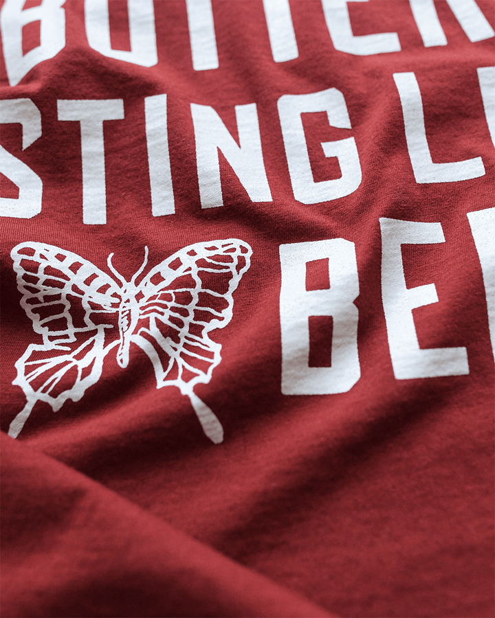 Ali Float Like A Butterfly Cardinal Tee