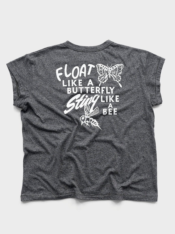 Ali Float Like A Butterfly Women's Black Tee
