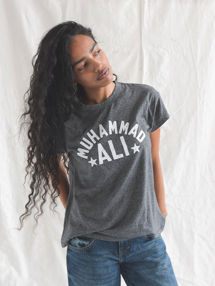 Ali Float Like A Butterfly Women's Black Tee