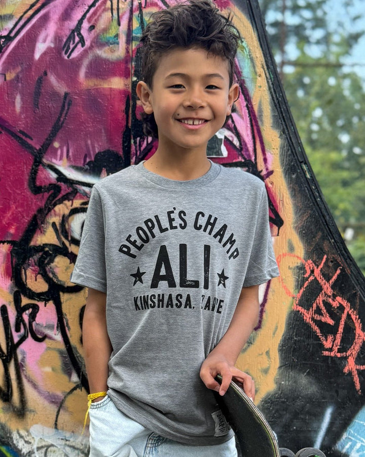 Ali Rumble Quote Grey Kid's Tee