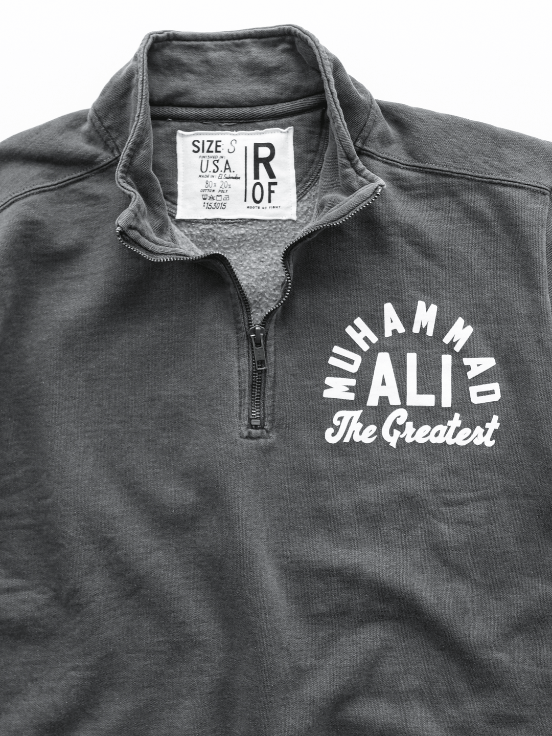 Ali The Greatest Charcoal Quarter-Zip Sweatshirt