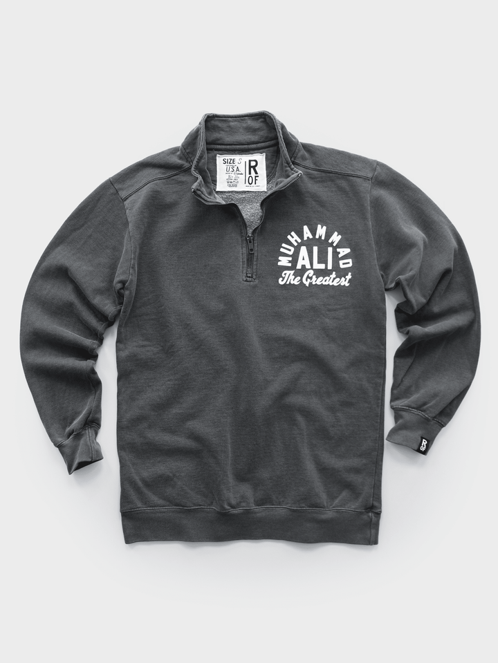 Ali The Greatest Charcoal Quarter-Zip Sweatshirt
