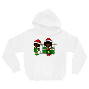 Black Thought and Questlove as Elf and Santa Christmas Hooded Sweatshirt