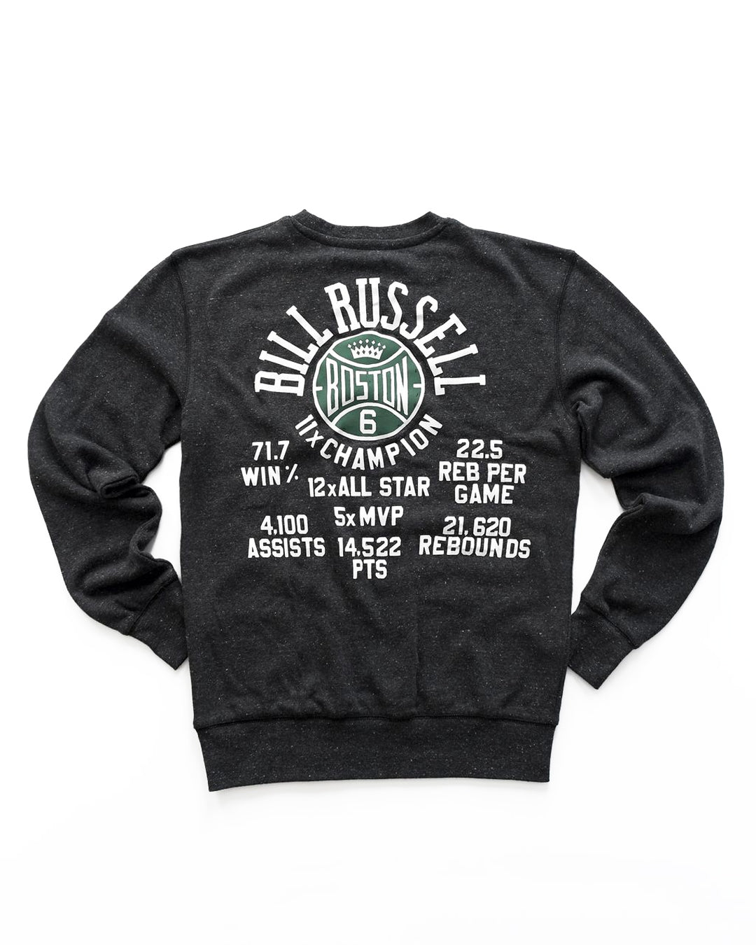 Bill Russell #6 Black Sweatshirt
