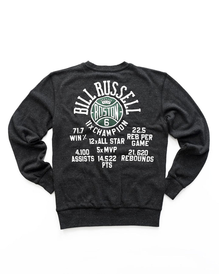 Bill Russell #6 Black Sweatshirt