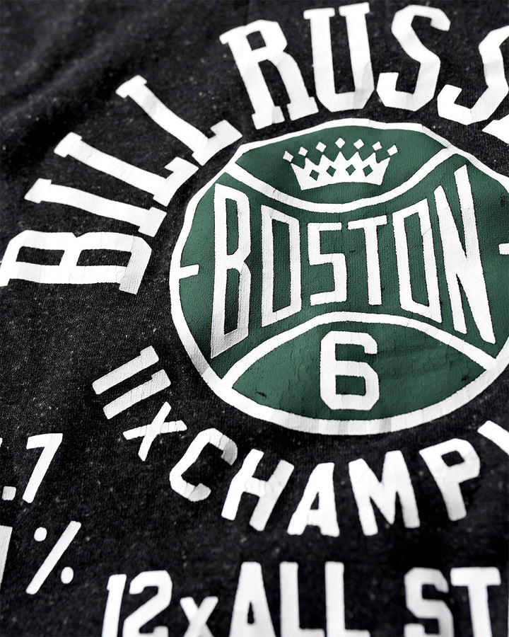 Bill Russell #6 Black Sweatshirt