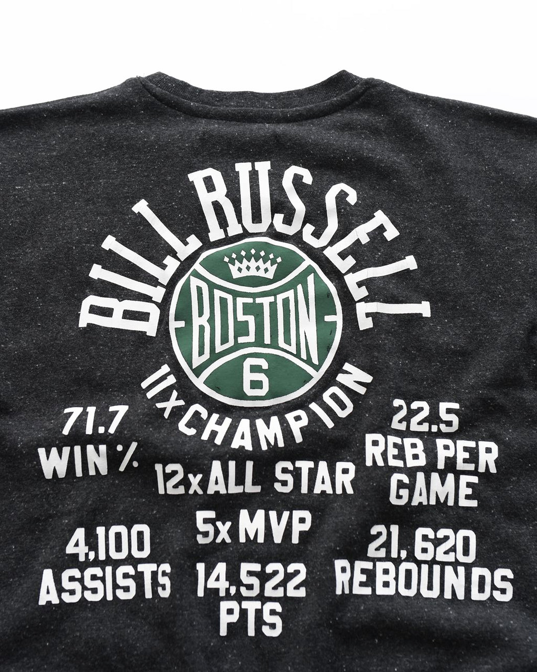 Bill Russell #6 Black Sweatshirt