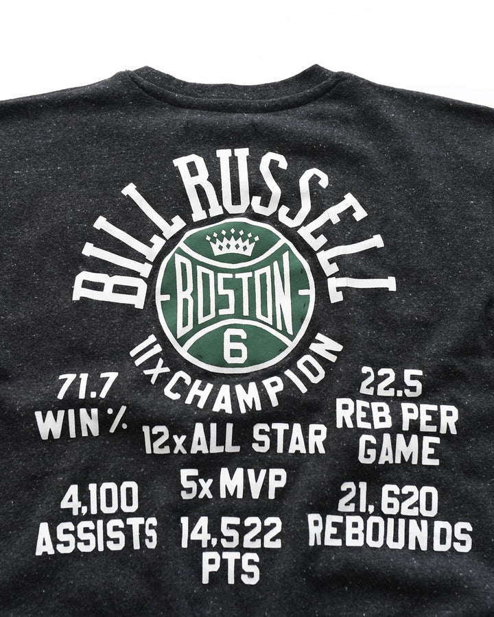 Bill Russell #6 Black Sweatshirt