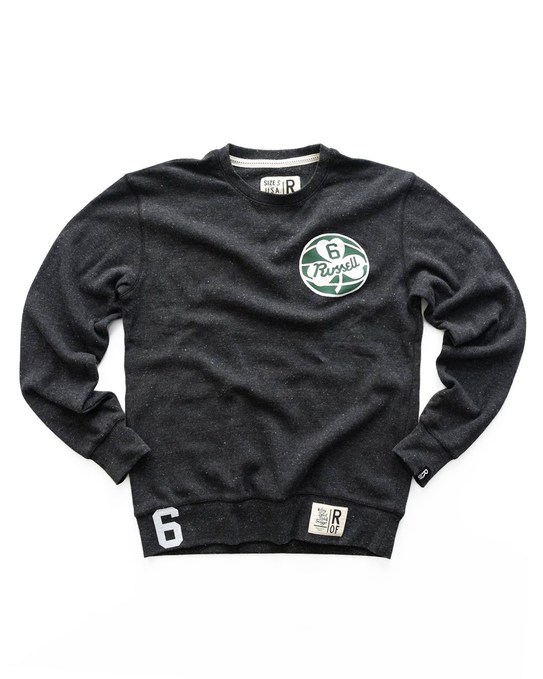 Bill Russell #6 Black Sweatshirt