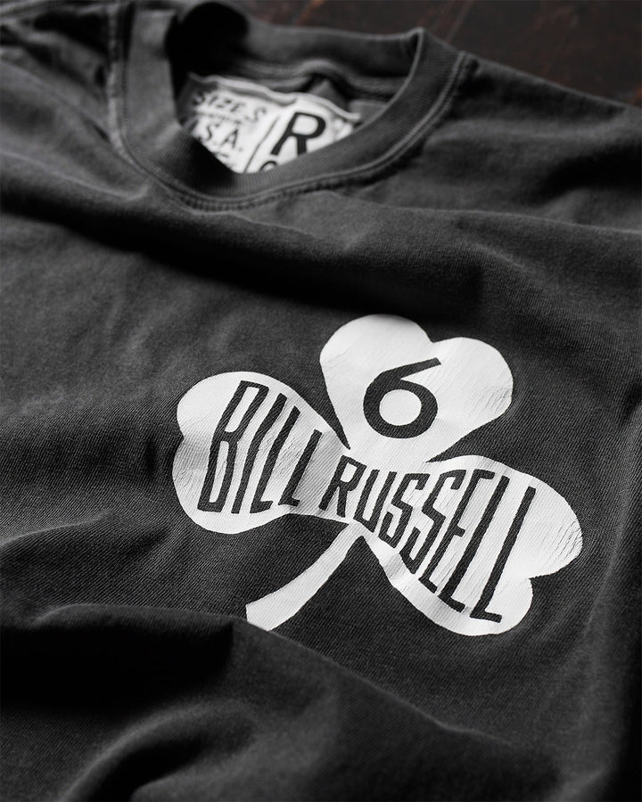 Bill Russell #6 Charcoal Long Sleeve Tee