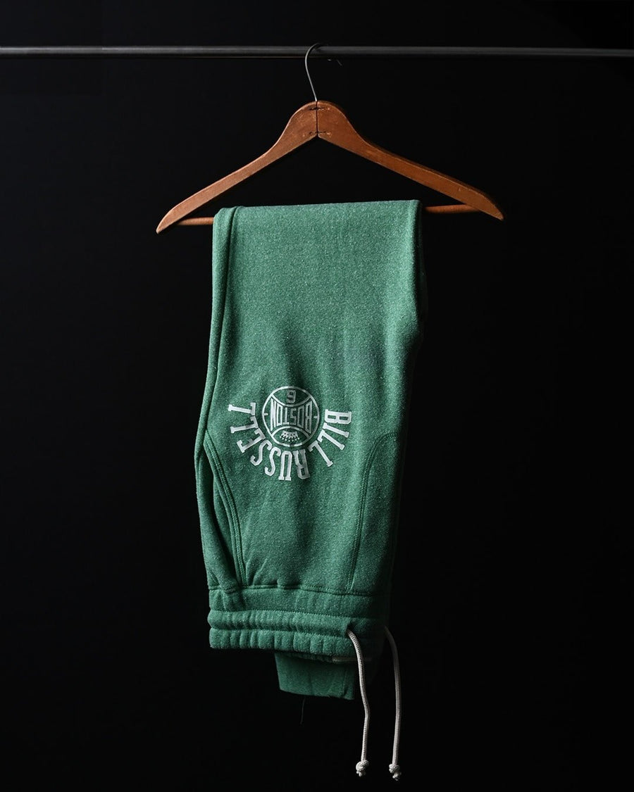 Bill Russell Boston #6 Green Sweatpants
