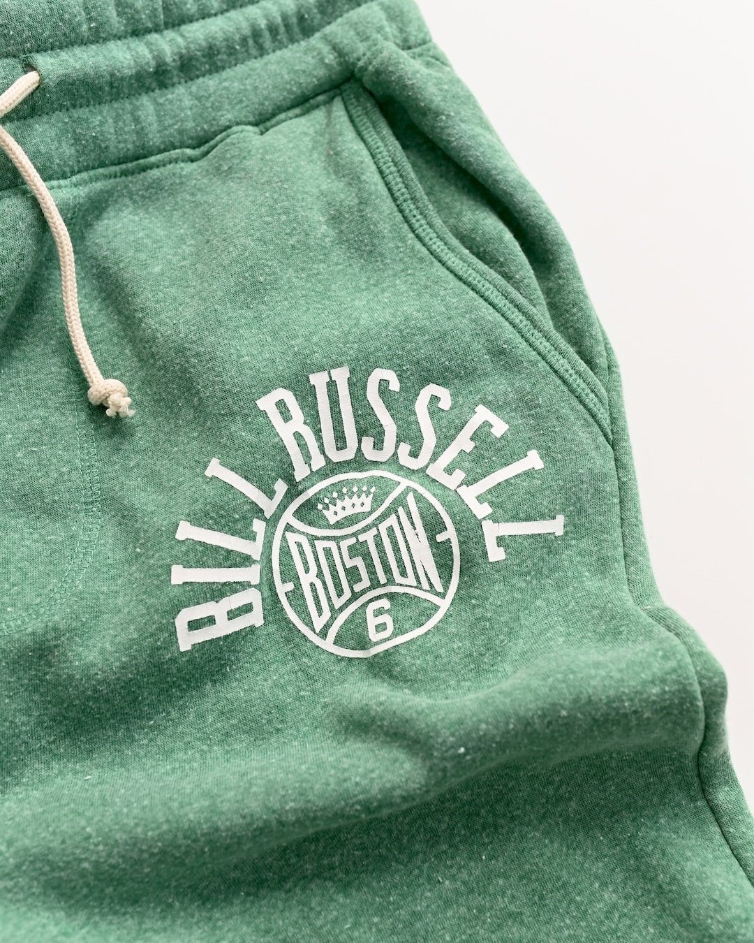Bill Russell Boston #6 Green Sweatpants