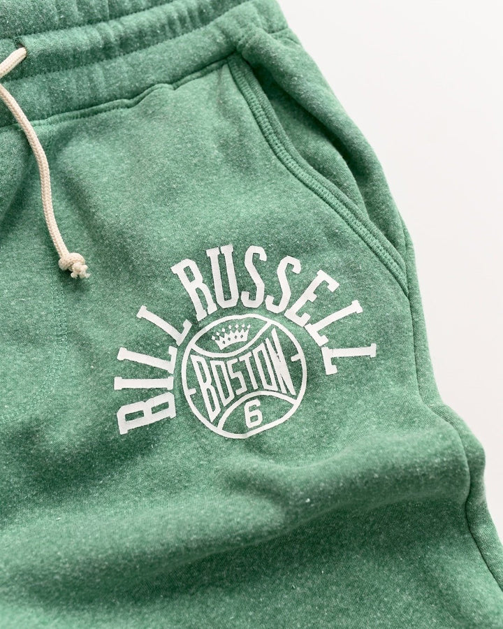 Bill Russell Boston #6 Green Sweatpants