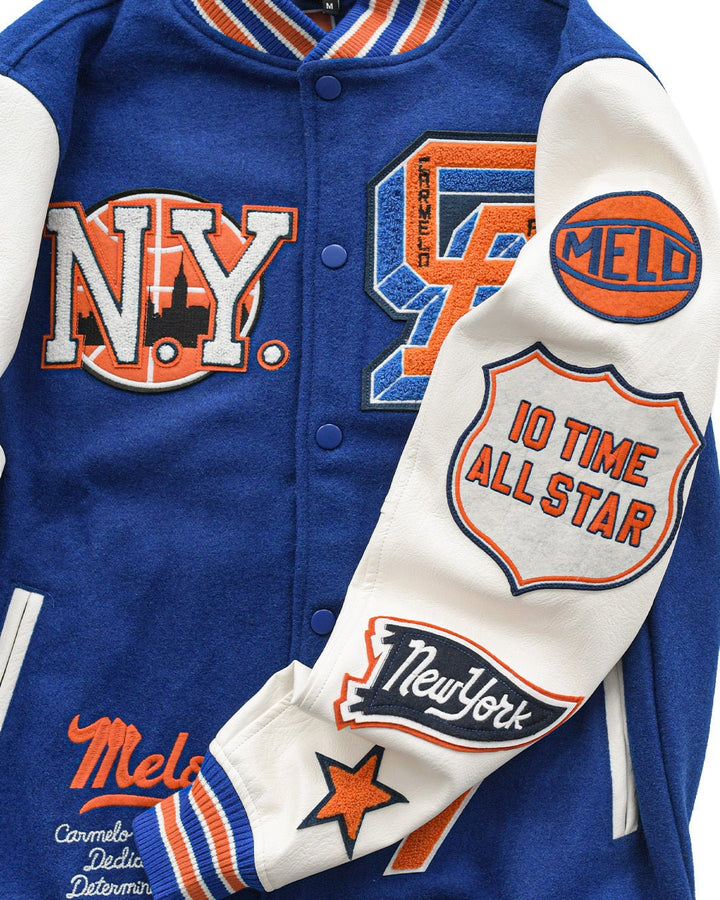 C. Anthony New York Blue Varsity Jacket