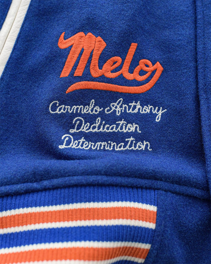 C. Anthony New York Blue Varsity Jacket