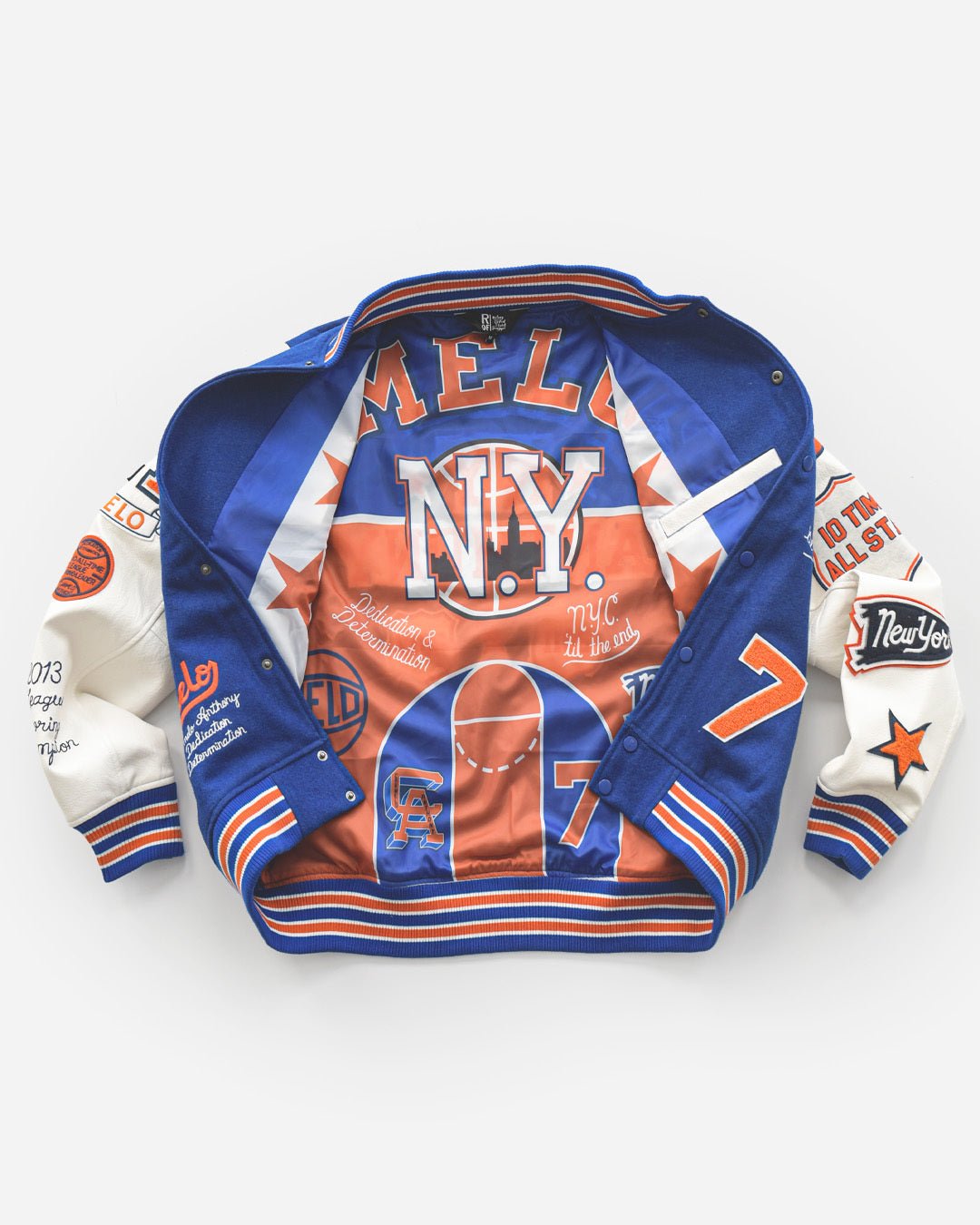 C. Anthony New York Blue Varsity Jacket