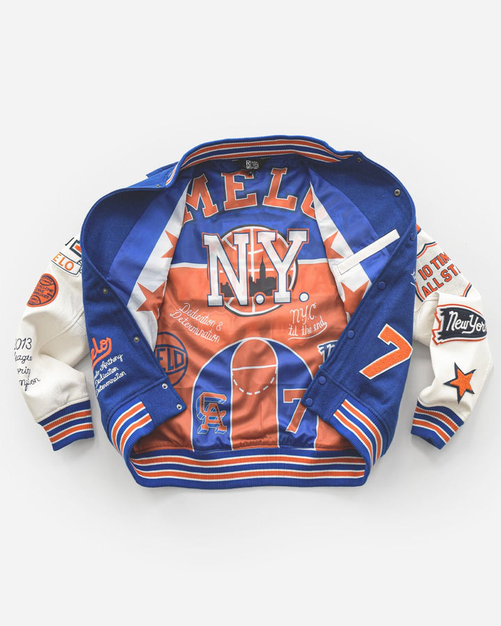 C. Anthony New York Blue Varsity Jacket