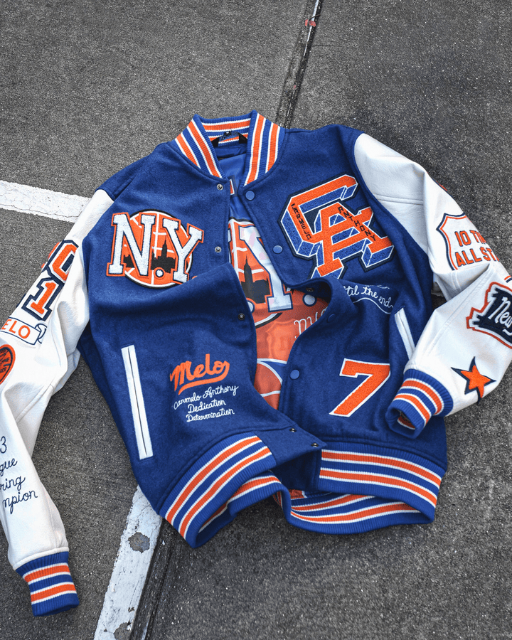 C. Anthony New York Blue Varsity Jacket